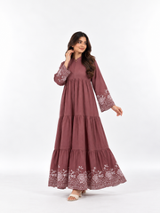 Ruffle flow maxi
