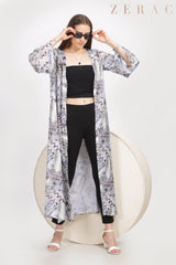 Printed Long Shrug