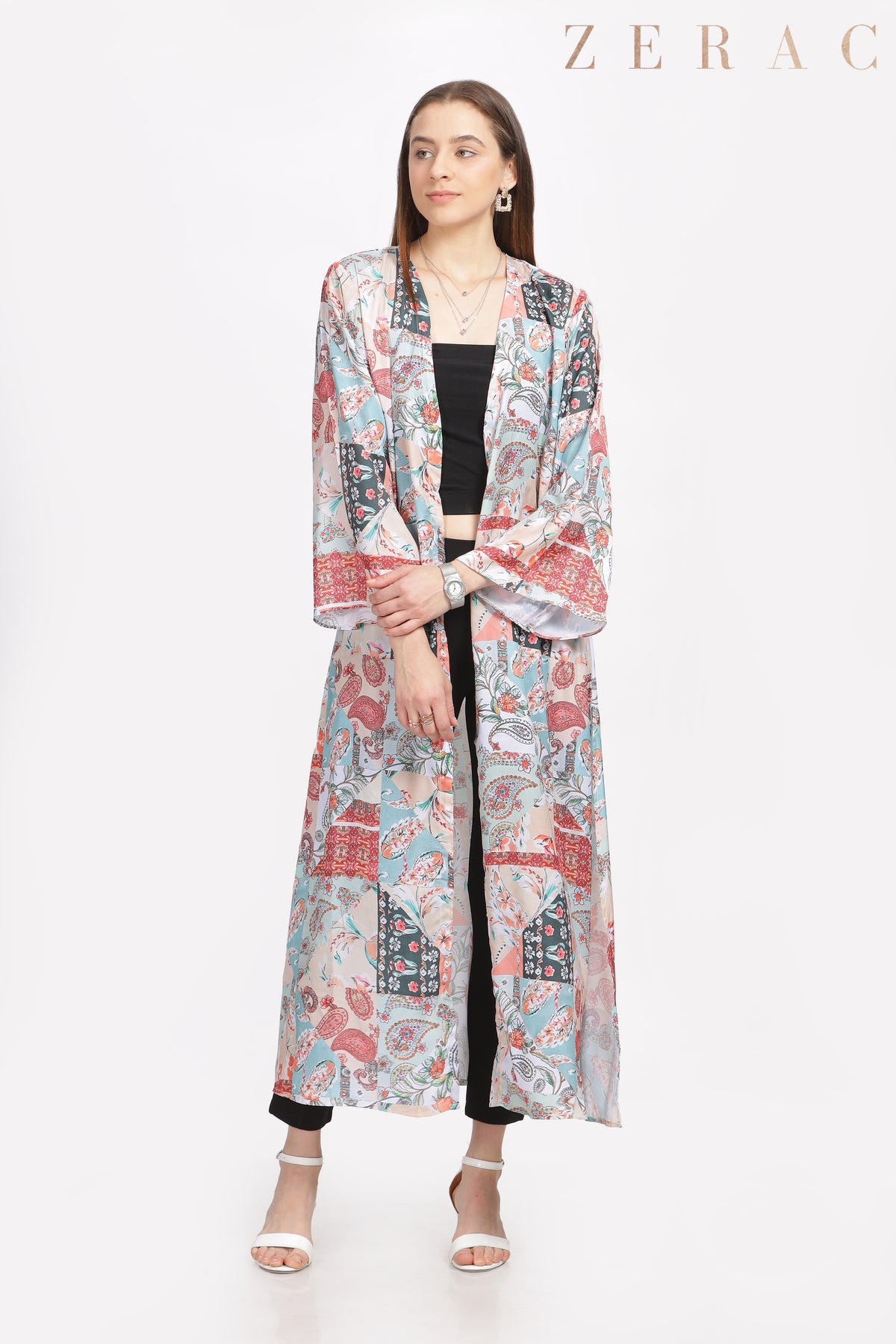 Printed Long Shrug