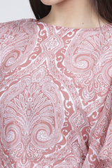 Paisley Ruffle Sleeve Long Top