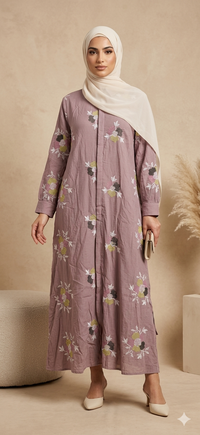 Pastel Embroidery Dress