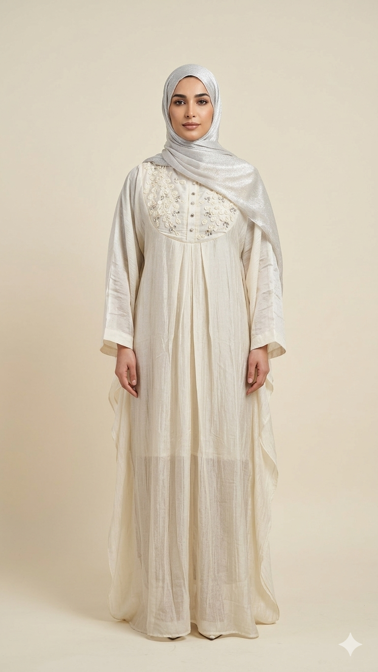 Shimmer crepe kaftan