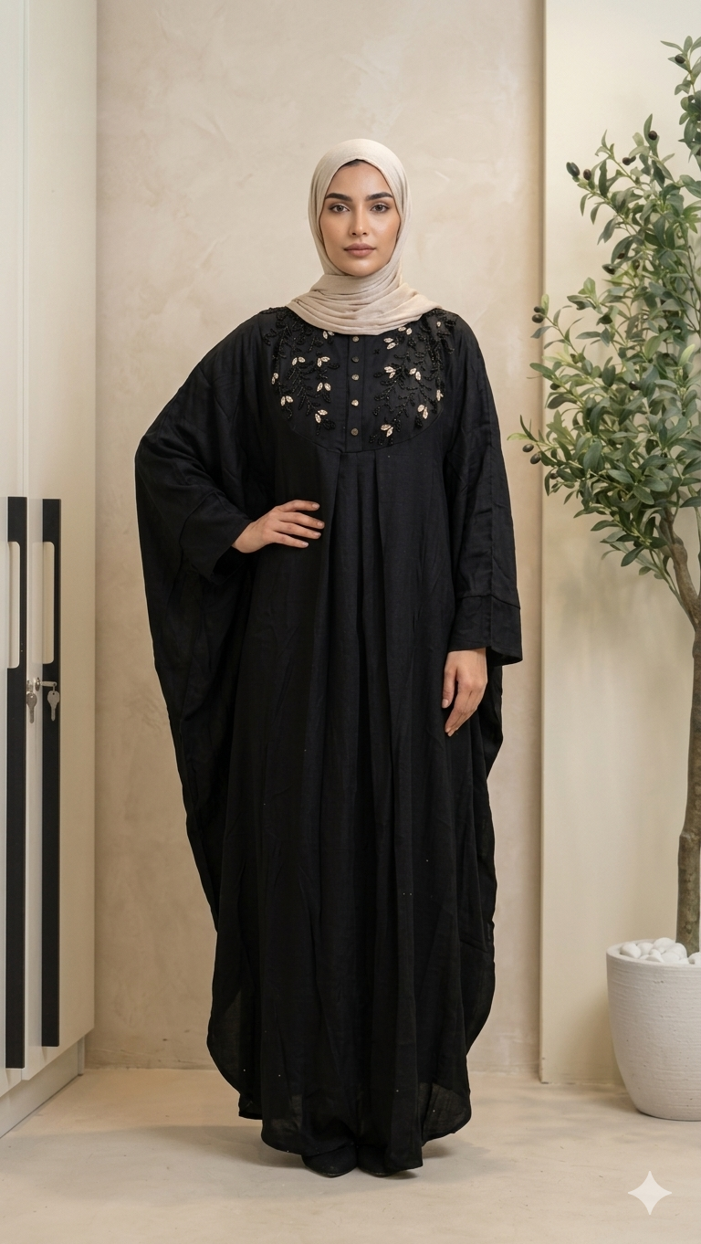 Shimmer crepe kaftan