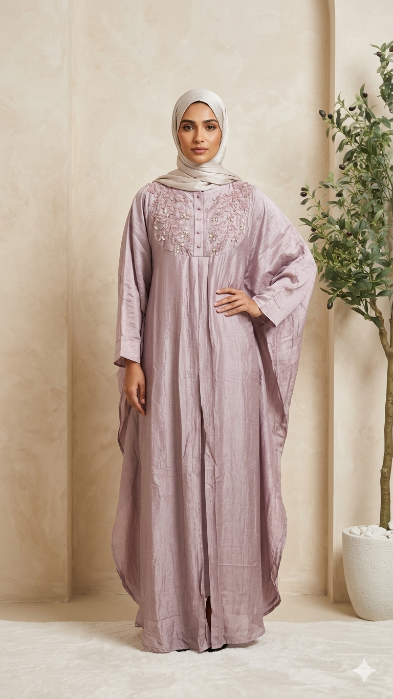 Shimmer crepe kaftan
