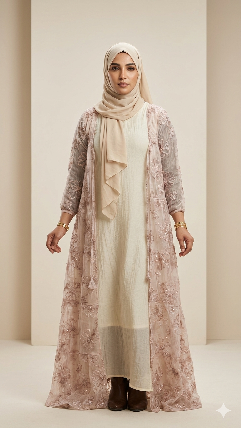 Embroidery two piece Dress
