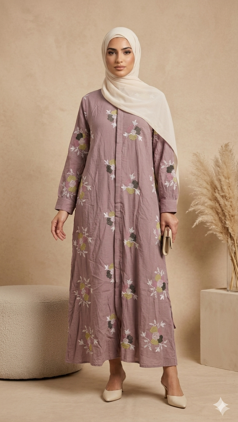 Pastel Embroidery Dress