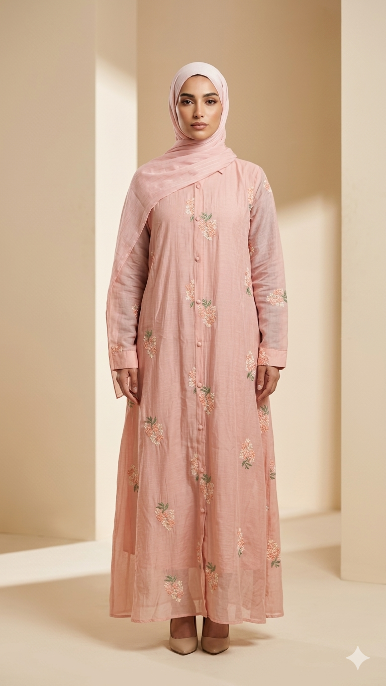 Pastel Embroidery Dress