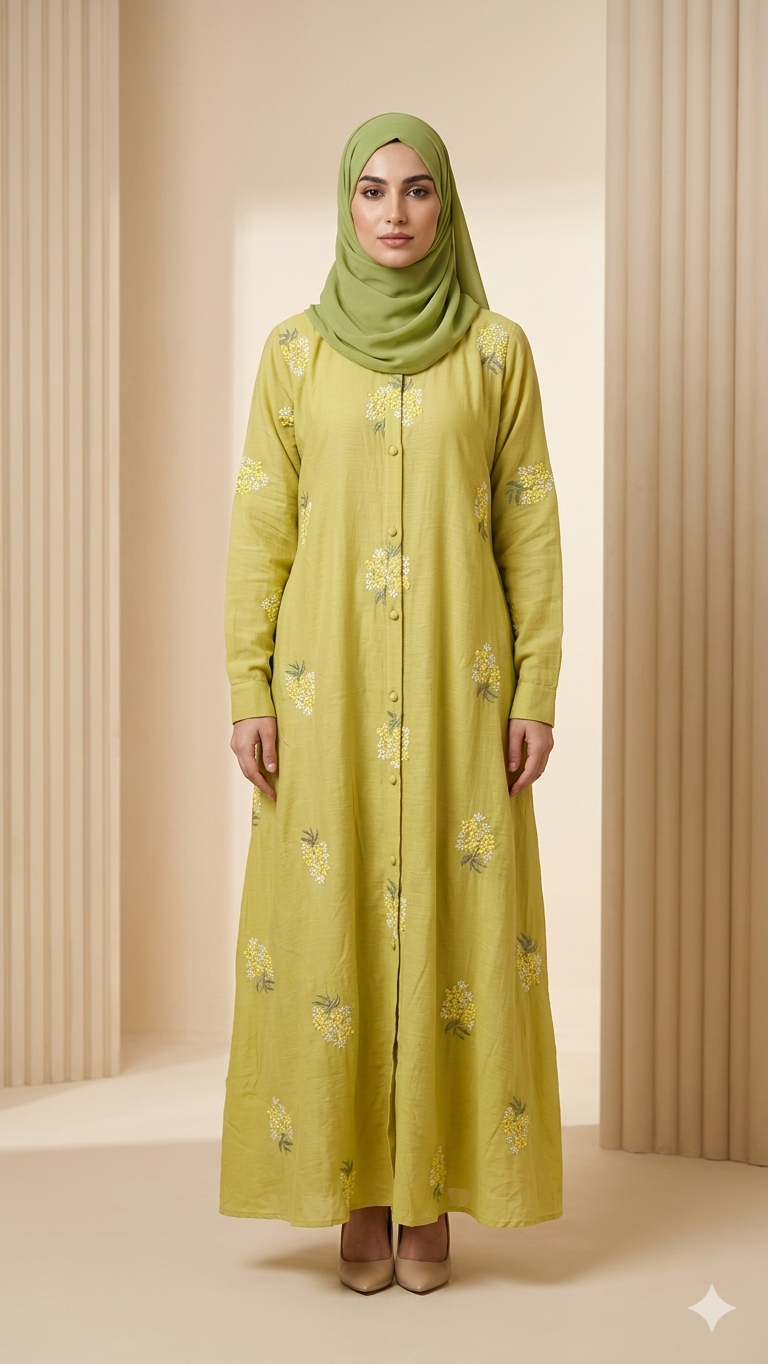 Pastel Embroidery Dress