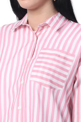 Unisex Loose Fit Stripe Shirt