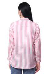 Unisex Loose Fit Stripe Shirt