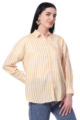 Unisex Loose Fit Stripe Shirt