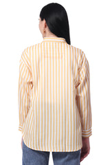 Unisex Loose Fit Stripe Shirt