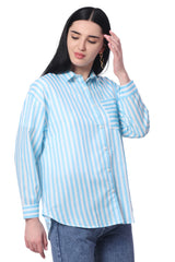 Unisex Loose Fit Stripe Shirt