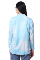 Unisex Loose Fit Stripe Shirt