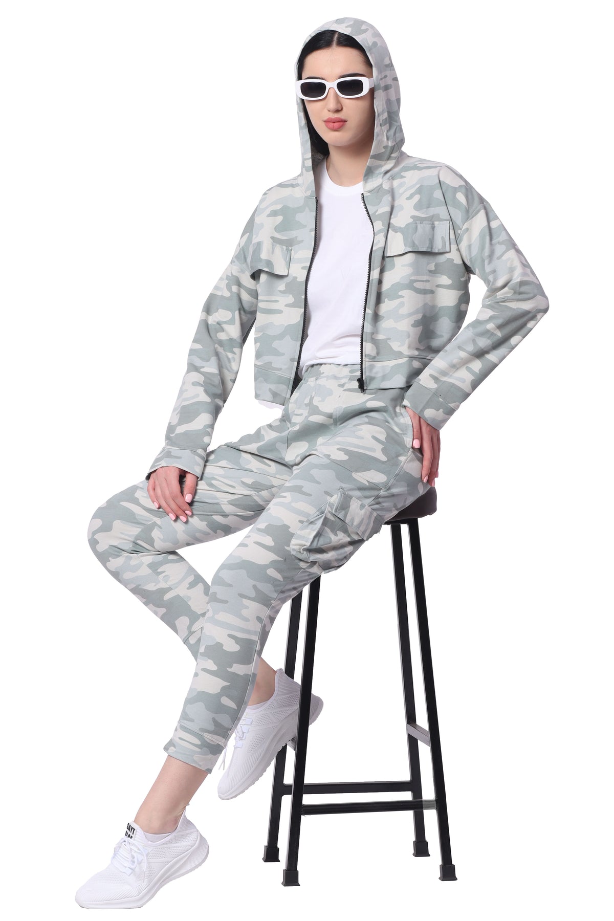 Knit Army Jogger Pant and Crop Jacket Co-ord