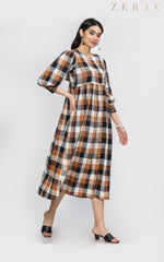 Ankle Length Check Maxi