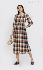 Ankle Length Check Maxi