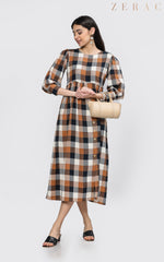 Ankle Length Check Maxi