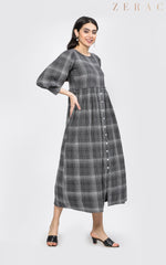 Ankle Length Check Maxi