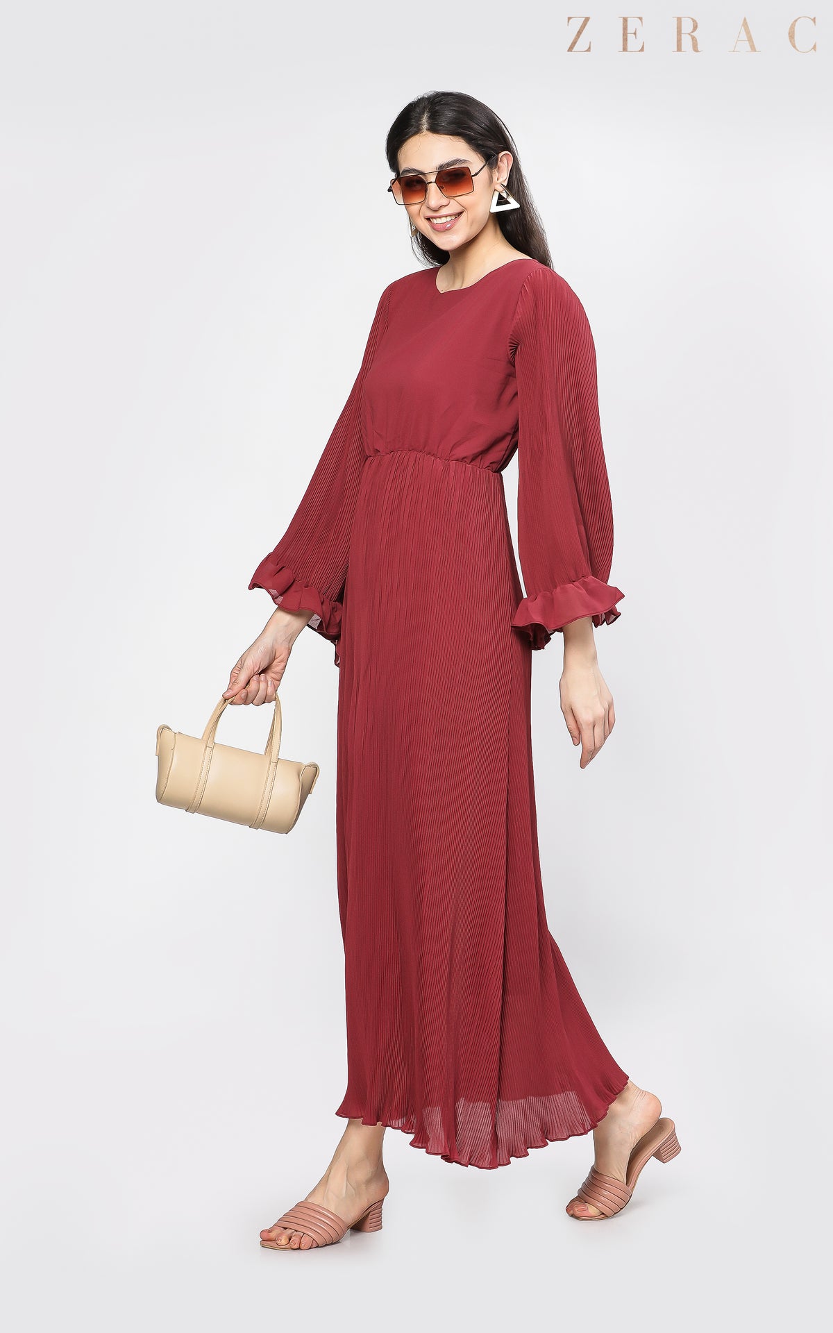 Half Pleat Bell Dress