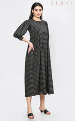 Ankle Length Check Maxi