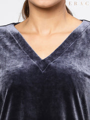 Velvet Top - Grey