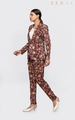 Velvet Floral Suit