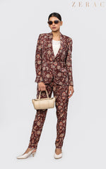 Velvet Floral Suit