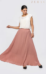 Pleated Skirt - Peach