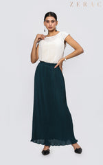 Pleated Skirt Green