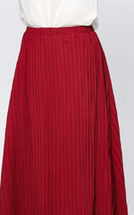 Pleated Skirt - Maroon